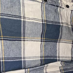 True Craft XXL Blue and White Plaid Flannel Shirt